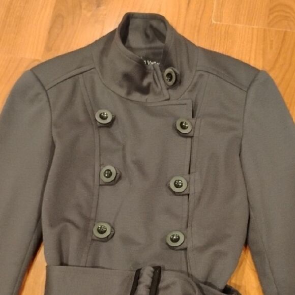 Women's Double-Breasted Gray Jacket - Picture 2 of 6